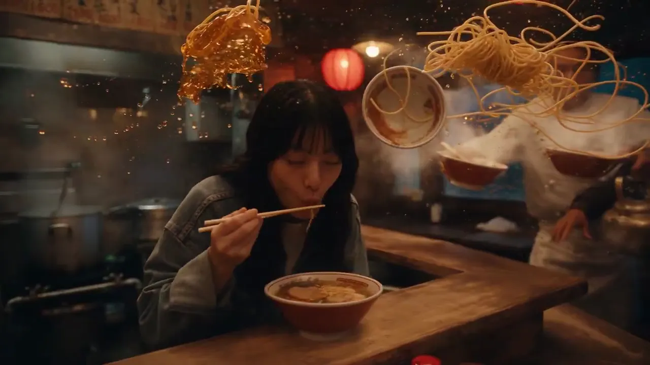 AI video example - 🍜 Time Freeze
