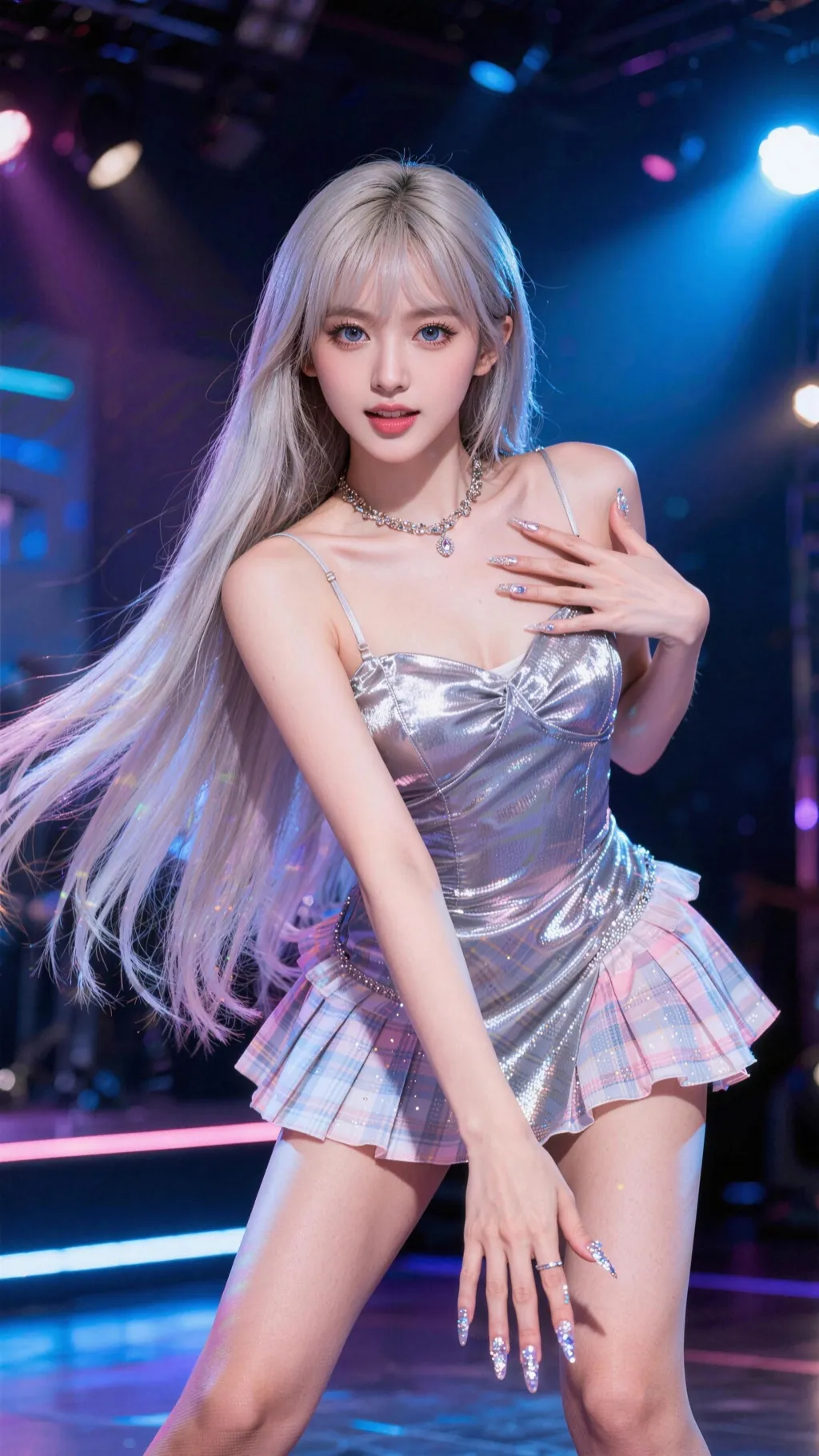 Female star reference image for dance video