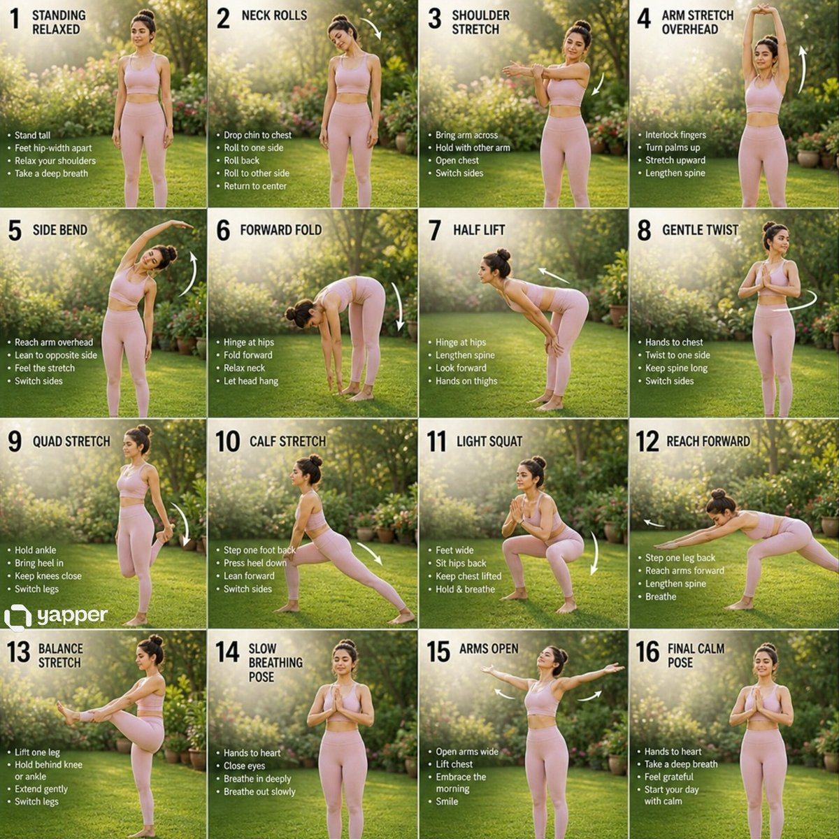 Step 01 — 16-pose storyboard